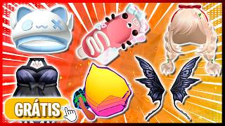 COMO PEGAR 15 ITENS GRÁTIS NO ROBLOX - ASAS E VESTIDO DE FADA GRÁTIS + CABELO FOFO GRÁTIS NO ROBLOX