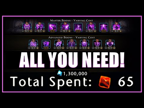 All Boon Points You Actually Need (65) How to Get them for 1.3 mill Diamonds! - Neverwinter
