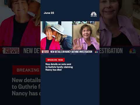 New details on note sent to Guthrie family claiming Nancy has died