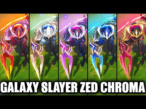 All Legendary Galaxy Slayer Zed Chroma Skins Spotlight (League of Legends)