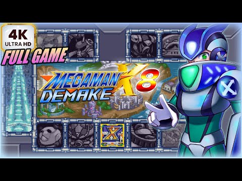 MEGA MAN X8 Demake 100% All Armor, Hearts & Sub-Tanks + Boss Rush FULL GAME 4K/60fps