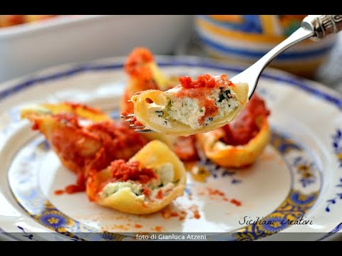 Conchiglioni ripieni al forno on ricotta e spinaci, ricetta facile e golosa - Baked stuffed pasta