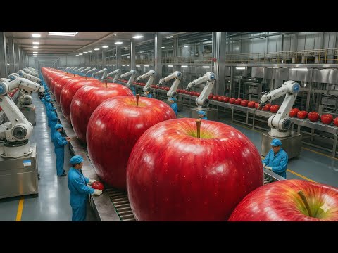 Inside a Apple Juice Factory: How They Harvest and Make Fresh Apple Juice (Full Process)