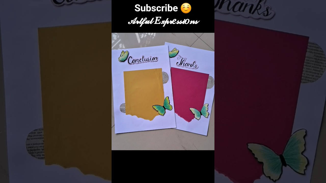 Beautiful Handmade Project Pages ✨ | Conclusion & Thanks Design Ideas #shorts#diy #aestheic