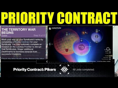 Destiny 2 - Priority Contract completed | THE TERRITORY WAR BEGINS Quest guide