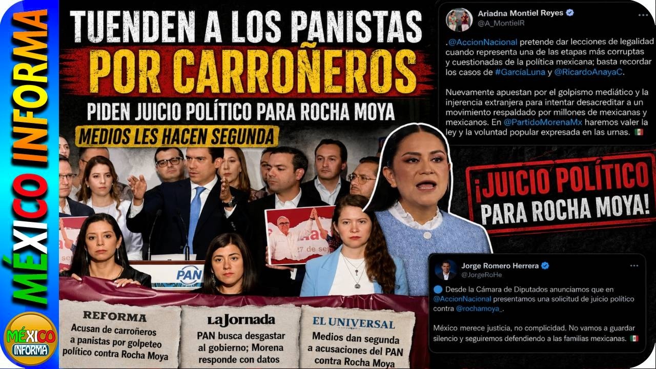 PANISTAS SE LANZAN CON TODO EN CONTRA DE MORENA. PRESENTAN JUICIO POLÍTICO CONTRA ROCHA MOYA.