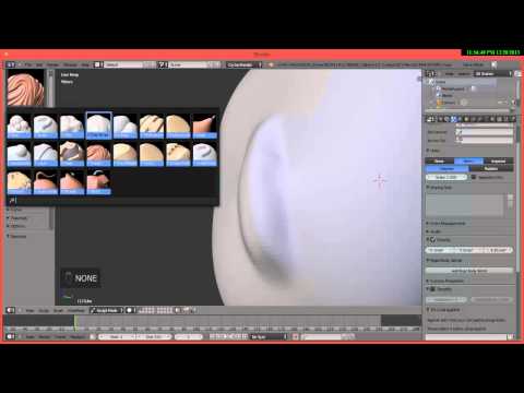 Blender 2.69 beginner tutorial - Introduction to sculpting (the brushes)