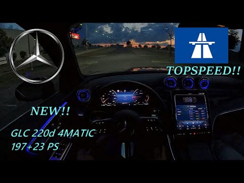 2023 Mercedes GLC 220d 4MATIC 197+23 PS NIGHT POV DRIVE TOPSPEED FRANKFURT AIRPORT (60 FPS)
