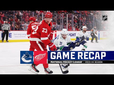 Canucks @ Red Wings 2/10 | NHL Highlights 2024