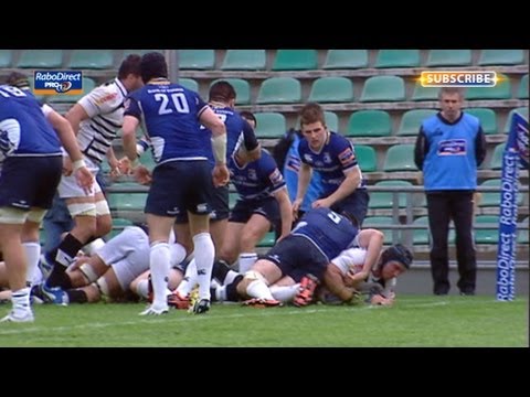 Carlo Festuccia peels and reaches for final try - Zebre v Leinster 21st Apr 2013