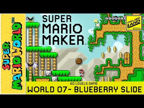 Super Mario Maker / 40 level SMW game by Kosten - WORLD 7 ~ Blueberry Slide 03/04