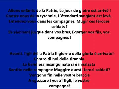 Inno nazionale della Francia   La Marsigliese FR, IT lyrics