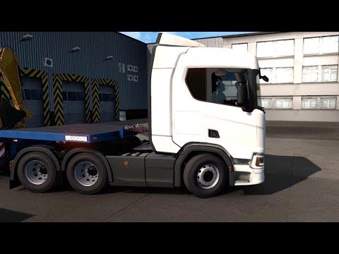 ETS 2 - New Generation Scania R450 Transporting a Backhoe