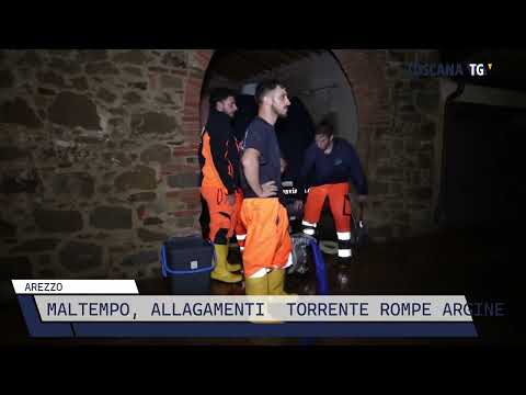2022-09-16 AREZZO - MALTEMPO, ALLAGAMENTI  TORRENTE ROMPE ARGINE