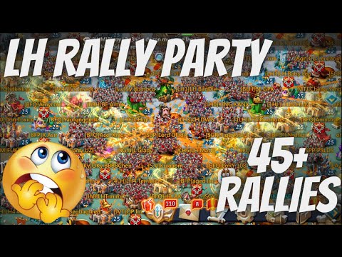 HUGE 45+ LH RALLY PARTY Destroying DTF Family | Lords Mobile