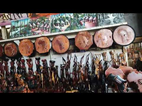 Freetown, Sierra Leone:  Authentic Salone arts and crafts in The Big Market