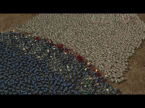 1000 MARINES vs 2000 FOOTMEN - WarCraft 3 MOD (StarCraft 2)