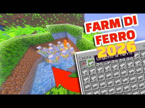 LA PIU FACILE FARM DI FERRO CHE PUOI COSTRUIRE SU MINECRAFT BEDROCK nel 2026