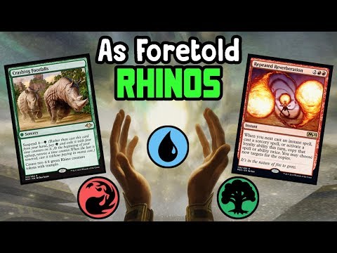 🦏 As Foretold Rhino Reverberation 【Core Set 2020】 ► MTG Modern Gameplay ◄