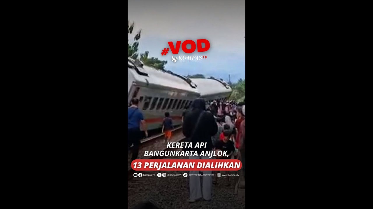 KERETA API BANGUNKARTA ANJLOK, 13 PERJALANAN DIALIHKAN #short