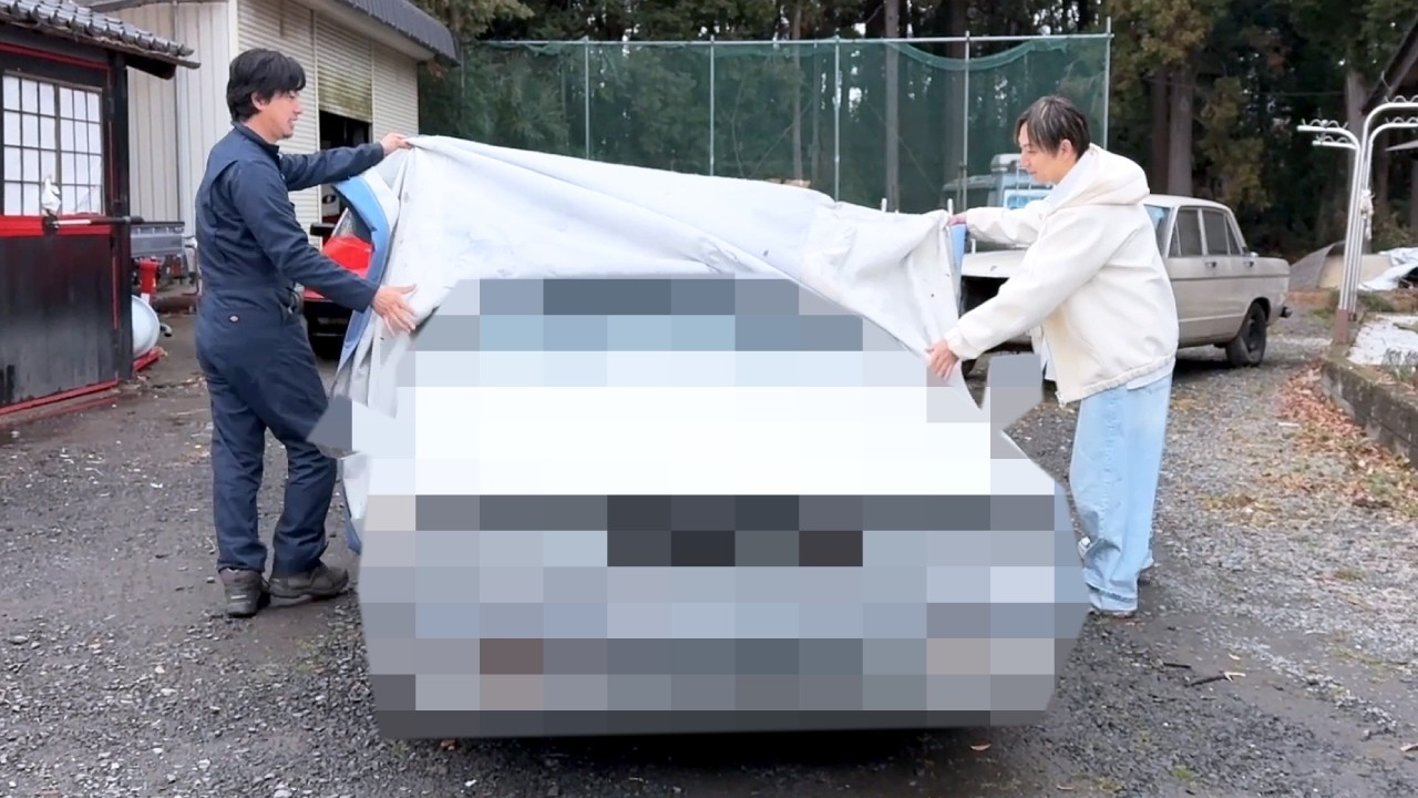 旧車マニアの自宅に潜入したらとんでもない車が出てきた【水戸道楽TV】