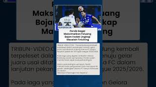 Gagal Menang Lawan Arema FC, Bojan Hodak Kritik Tajam Penyelesaian Akhir Persib