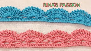 Crochet Easy Lace Pattern/ Crochet Border Edging (
