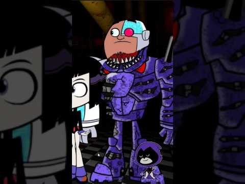 Teen Titans Go! transforms into Five Nights at Freddy's characters - SETC #fnaf #shorts