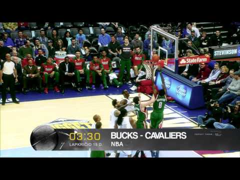 TIESIOGIAI HD. NBA. Bucks - Cavaliers. Lapkričio 15, sekmadienis 03:30 per SPORT1.