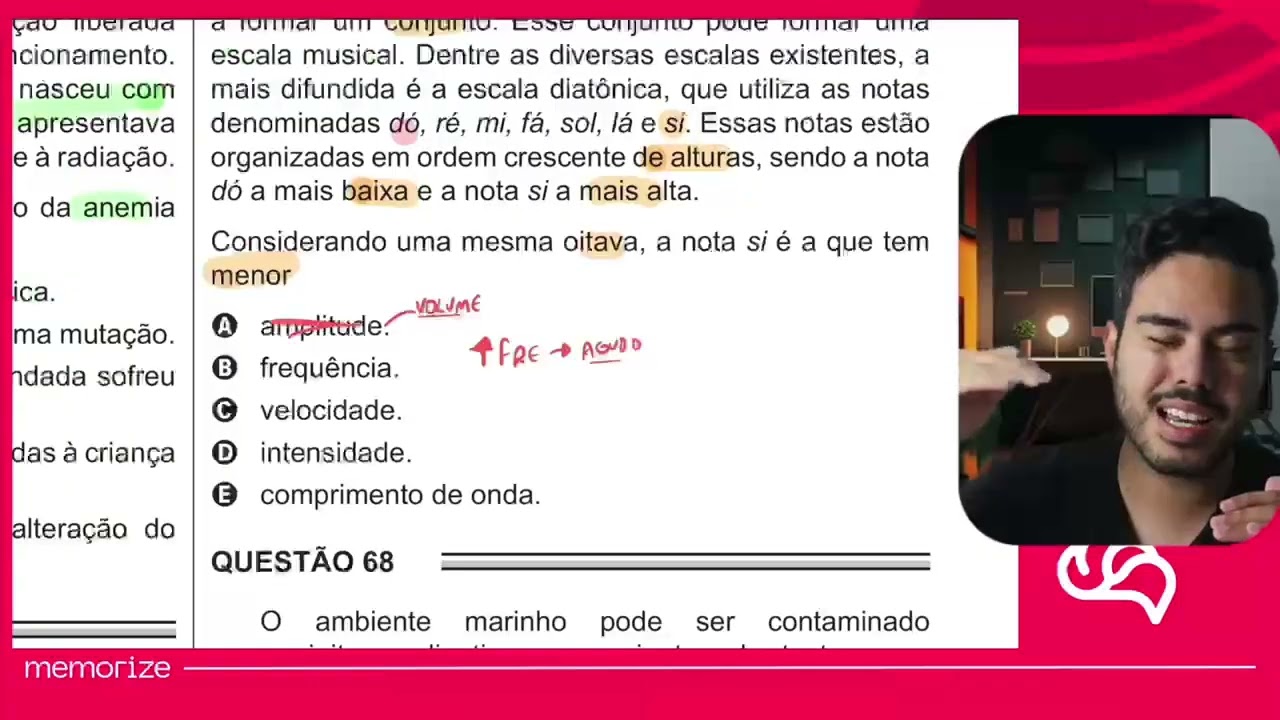 Resolução em Vídeo — Questão 67 ENEM 2016 PPL