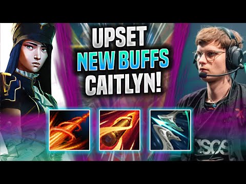 UPSET IS INSANE WITH CAITLYN NEW BUFFS! - FNC Upset Plays Caitlyn ADC vs Ezreal! | Season 2022