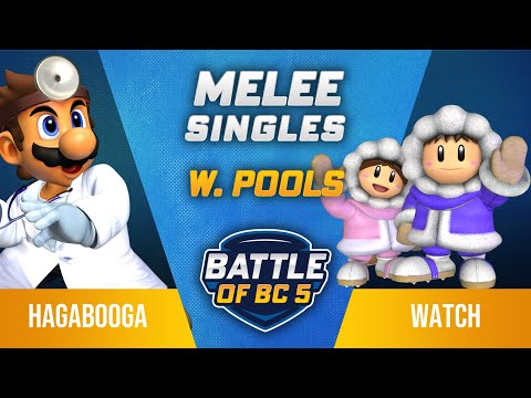 Hagabooga (Dr. Mario) vs Watch (Ice Climbers) - Melee Singles Winners Pools - Battle of BC 5