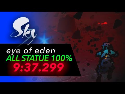 Sky: Children of the Light Eye of Eden 100% | All 63 Statues, Reckless Speedrun Attempt in 9:37.299