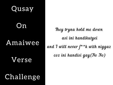 Qusay on Amaiwee Verse Challenge 🔥