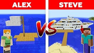 Download lagu Minecraft - BOAT BATTLE in Minecraft / Alex vs Steve Part 9 mp3