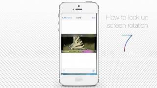 How to Lock Screen Rotation on iPhone and iPad (iOS7)