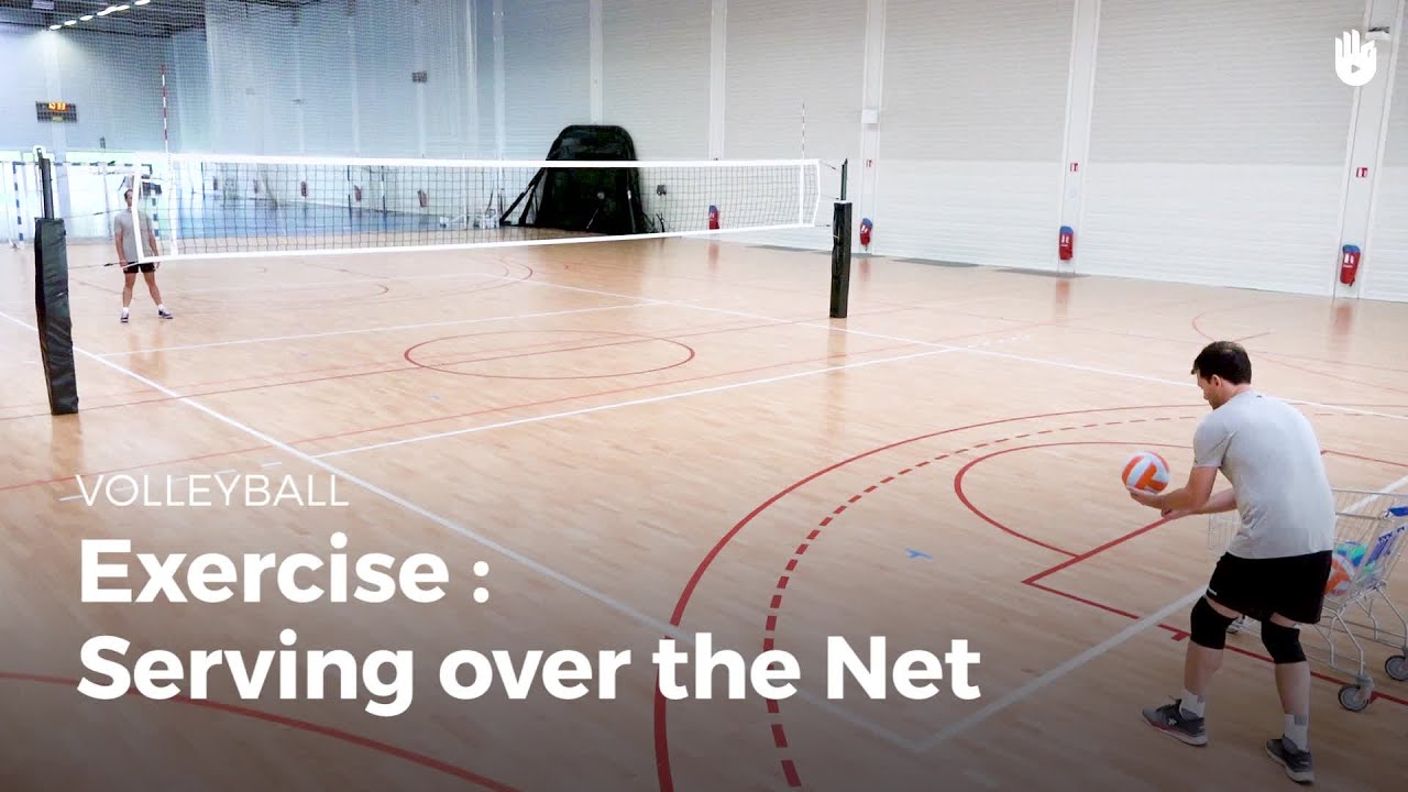Exercise serving over the net Learn to Play Volleyball Sikana