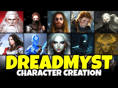 Dreadmyst Character Creation (All Classes, Male & Female Portraits, Full Customization Options!)