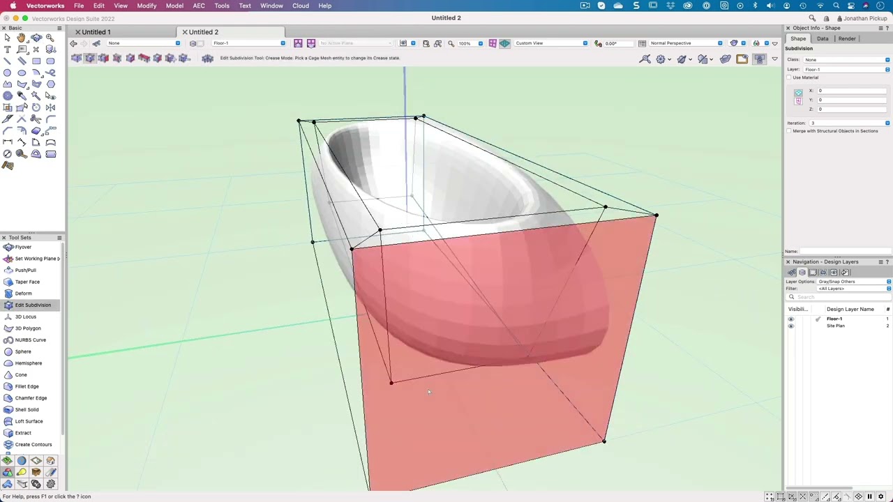 Vectorworks 2022   3D Modeling a Bath  Podcast 240