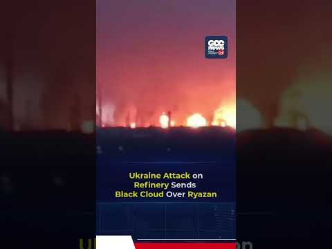Ukraine Drone Strike Hits Ryazan Oil Refinery | Huge Black Cloud Seen Over Russian City