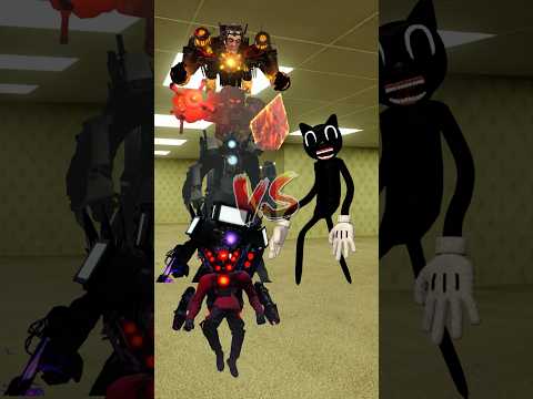 Titan In Skibidi Toilet VS Cartoon Cat #shorts #skibiditoilet #cartooncat