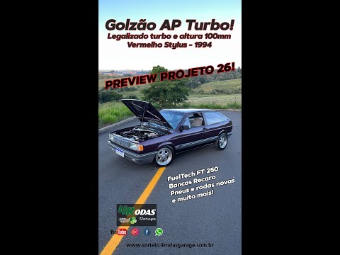 Preview (Breve apresentação) Projeto 26 - Gol GL 1994 1.8 AP Turbo - Legalizado Turbo e Baixo no Doc
