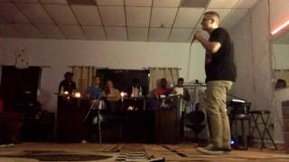 Devin performing live at talent night