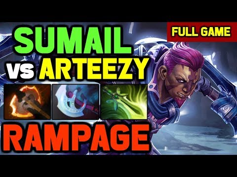 Sumail Carry Antimage RAMPAGE gameplay w/ new team vs Arteezy EternalEnvy stack