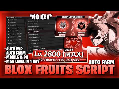 [💥 OP] Blox Fruits Script – NO KEY | AUTO FARM | AUTO MASTERY | AUTO DRAGON FRUIT | AUTO QUESTS