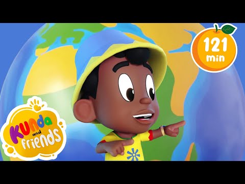All Around the World + MORE Fun Nursery Rhymes | Kids Cartoons | Songs For Kids | Kunda & Friends