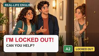 English Conversation Practice | Locked Out and Asking for Help (A2)