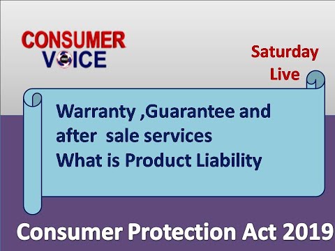 Warranty Guarantee & after sale services under CP Act 2019 ; Talk by Dr Prem Lata Head Legal VOICE