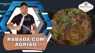 Rabada com Agrião e Arroz no Fogão de Lenha