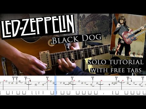 Led Zeppelin - Black Dog guitar solo lesson (with tablatures and backing tracks)